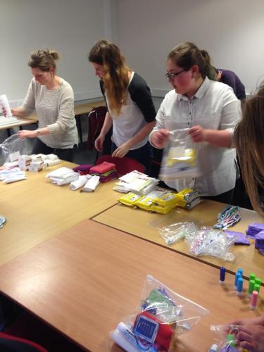 Preparing the Care Packs