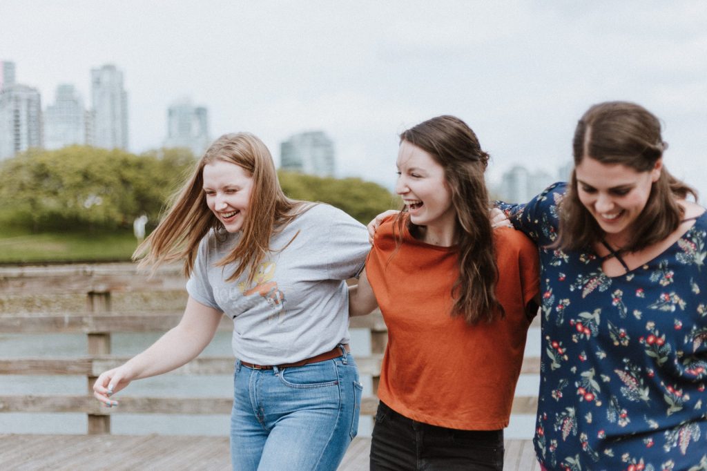Friends laughing