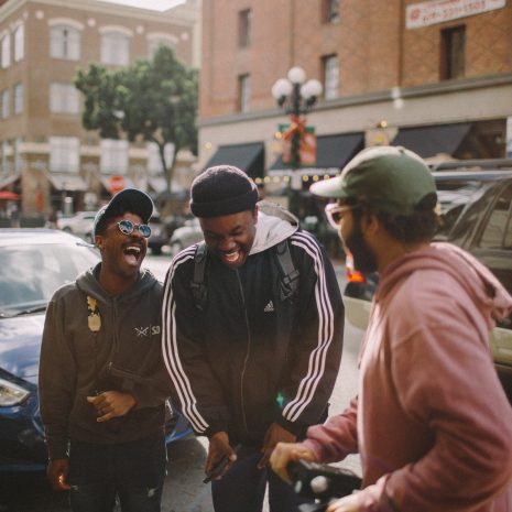 Friends laughing